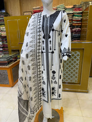 Premium Summer Lawn Suit for Women – 3 Piece Stitched Embroidered Lawn Dress