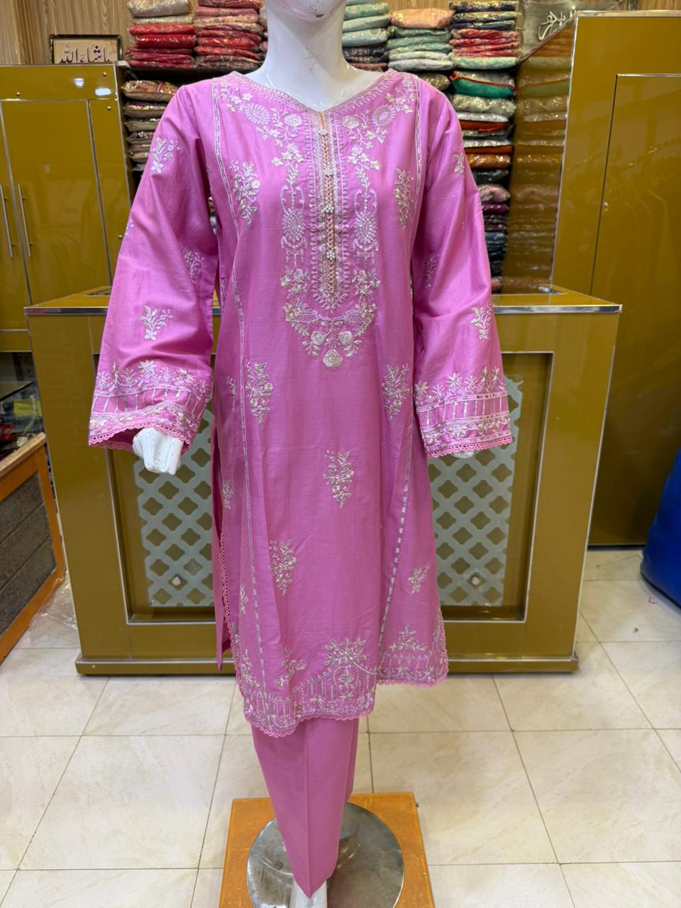 Premium Summer Lawn Suit for Women – 3 Piece Stitched Embroidered Lawn Dress