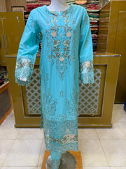 Premium Summer Lawn Suit for Women – 3 Piece Stitched Embroidered Lawn Dress