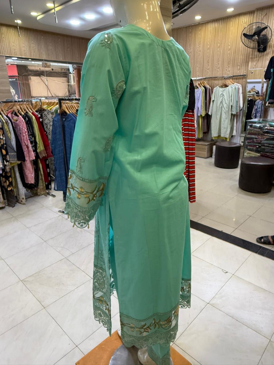 Premium Summer Lawn Suit for Women – 3 Piece Stitched Embroidered Lawn Dress