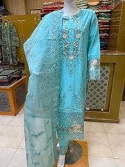 Premium Summer Lawn Suit for Women – 3 Piece Stitched Embroidered Lawn Dress