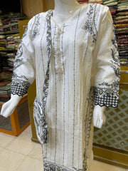 Premium Summer Lawn Suit for Women – 3 Piece Stitched Embroidered Lawn Dress