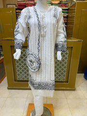 Premium Summer Lawn Suit for Women – 3 Piece Stitched Embroidered Lawn Dress