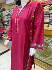 Premium Summer Lawn Suit for Women – 3 Piece Stitched Embroidered Lawn Dress