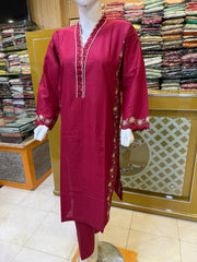 Premium Summer Lawn Suit for Women – 3 Piece Stitched Embroidered Lawn Dress