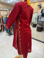Premium Summer Lawn Suit for Women – 3 Piece Stitched Embroidered Lawn Dress